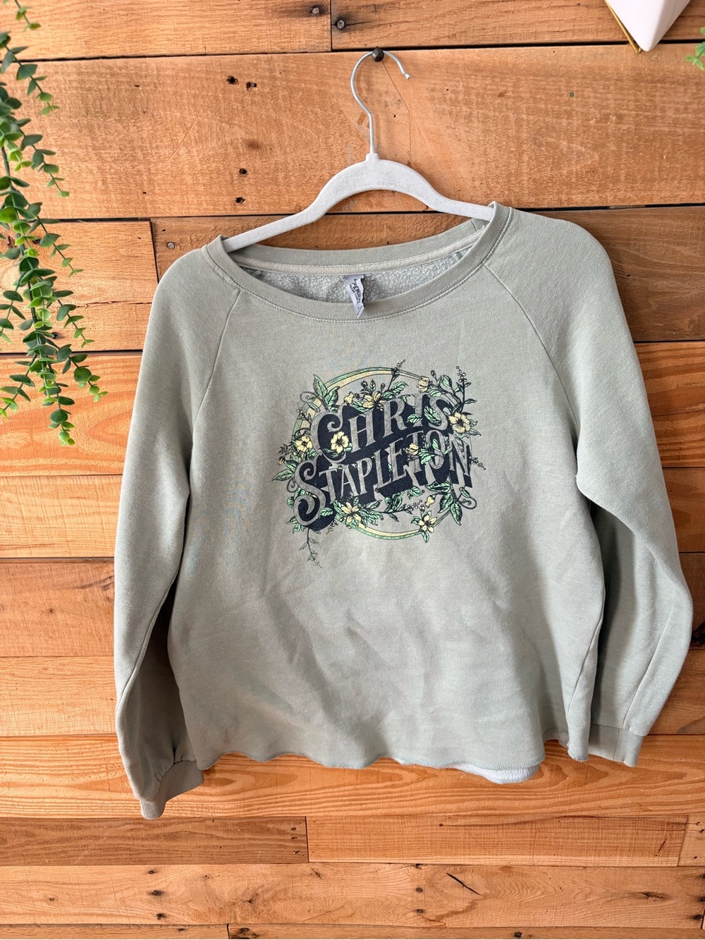 Chris Stapleton Graphic Sweatshirt in Sage Green size L